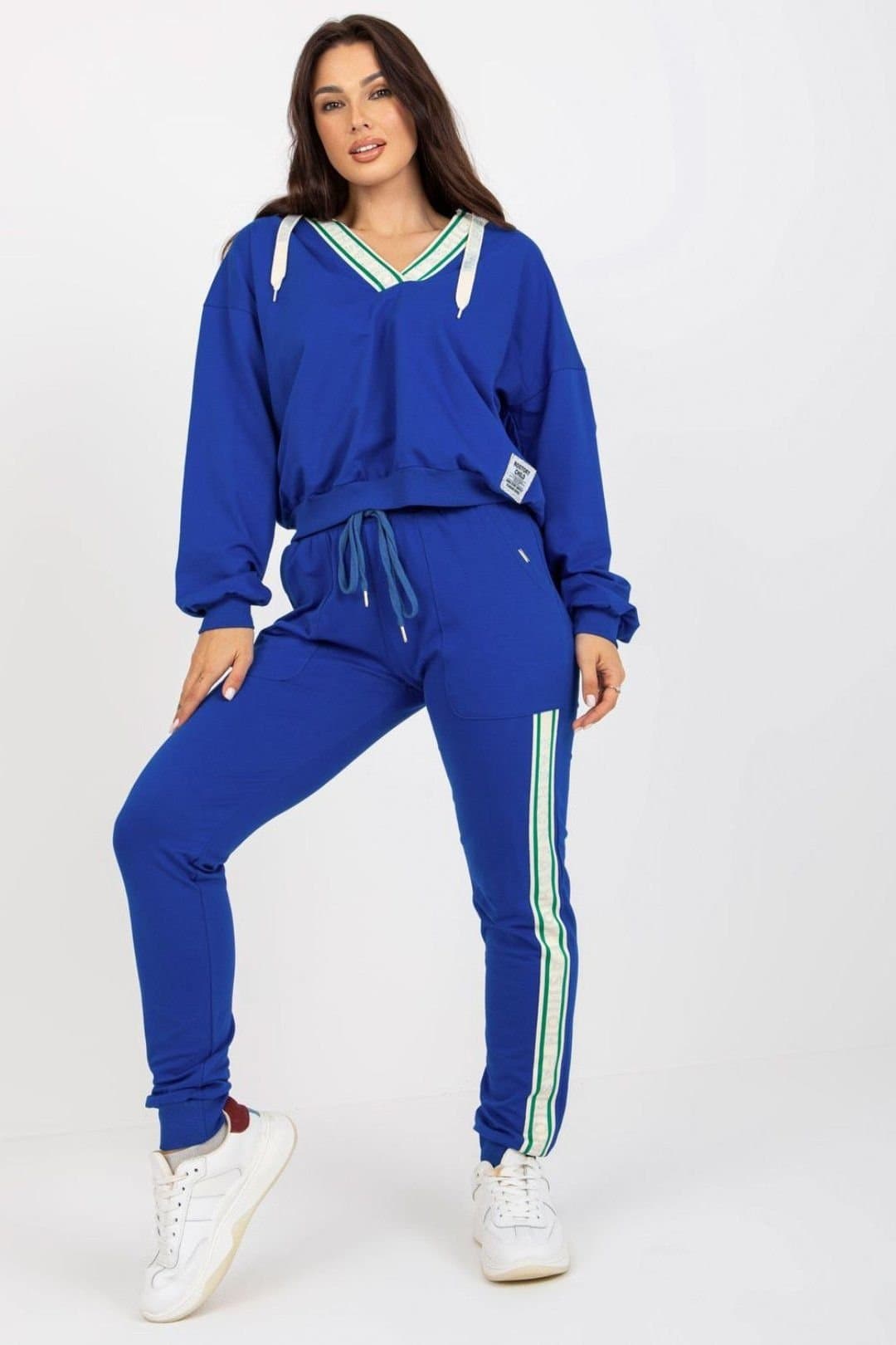 Love Lace Love Lace Women's Hooded Sweatshirt & Lounge Pants Set in Blue