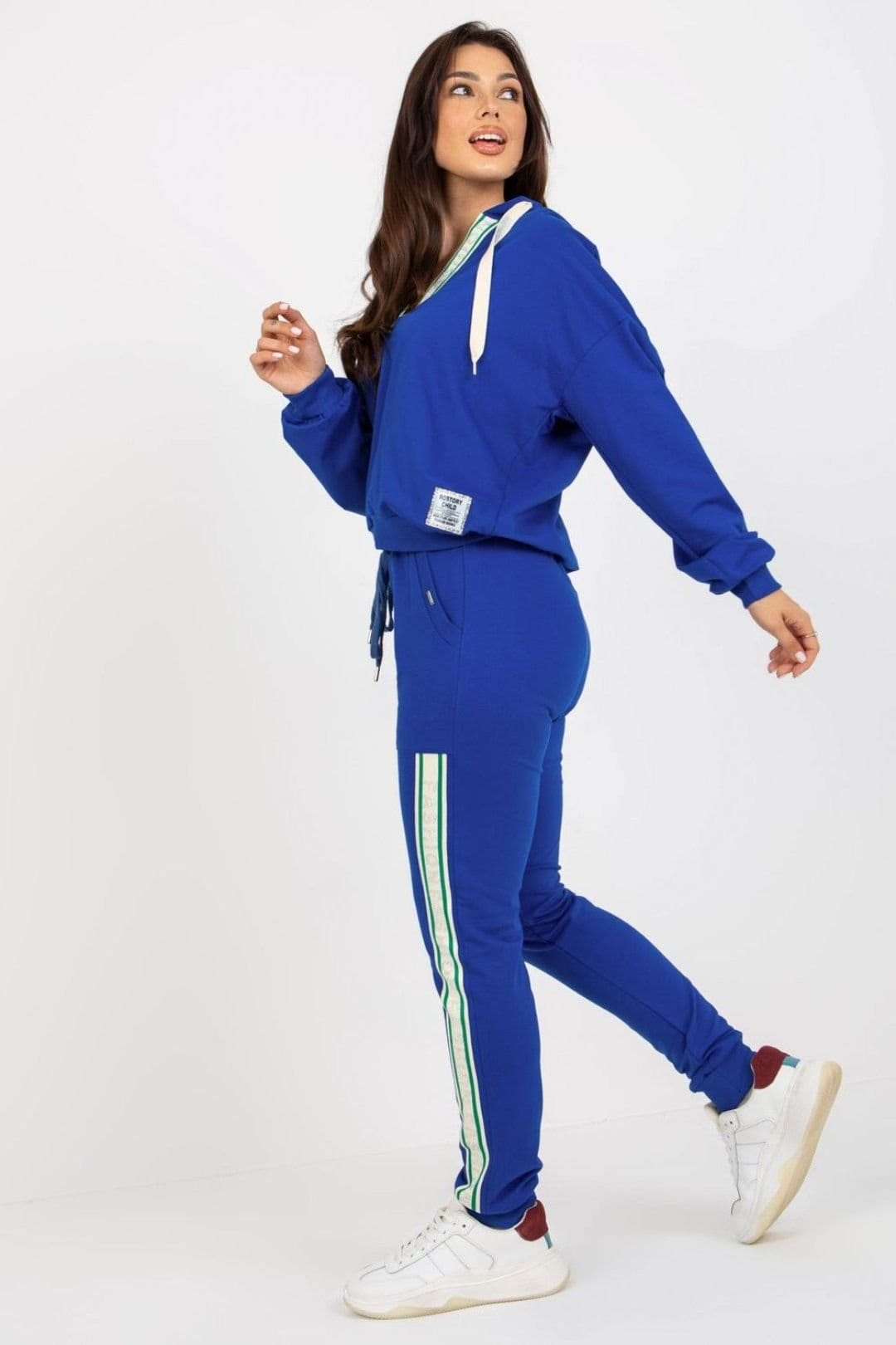 Love Lace Love Lace Women's Hooded Sweatshirt & Lounge Pants Set in Blue - 4