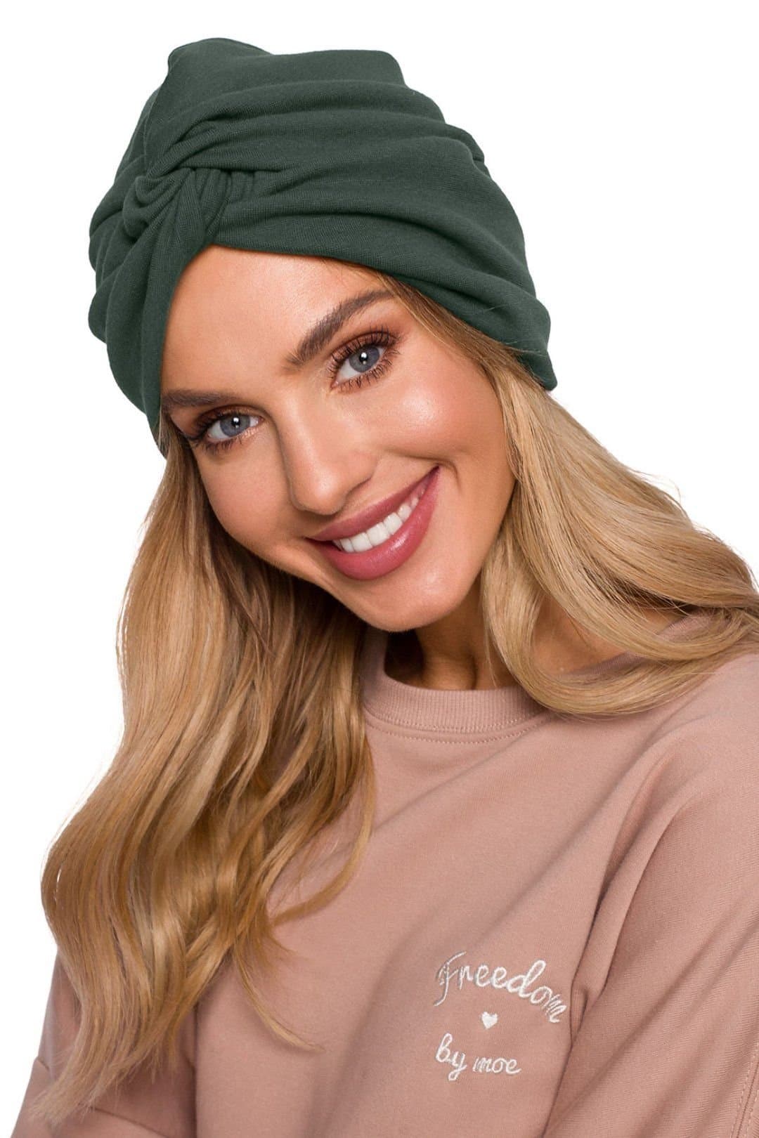 Love Lace Love Lace Green Cotton Turban Hat