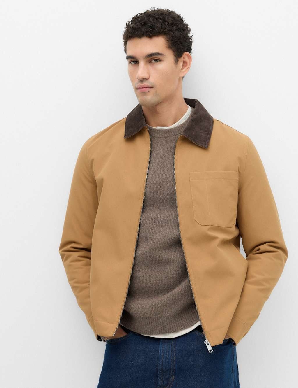 M&S Butterscotch Canvas Padded Utility Jacket