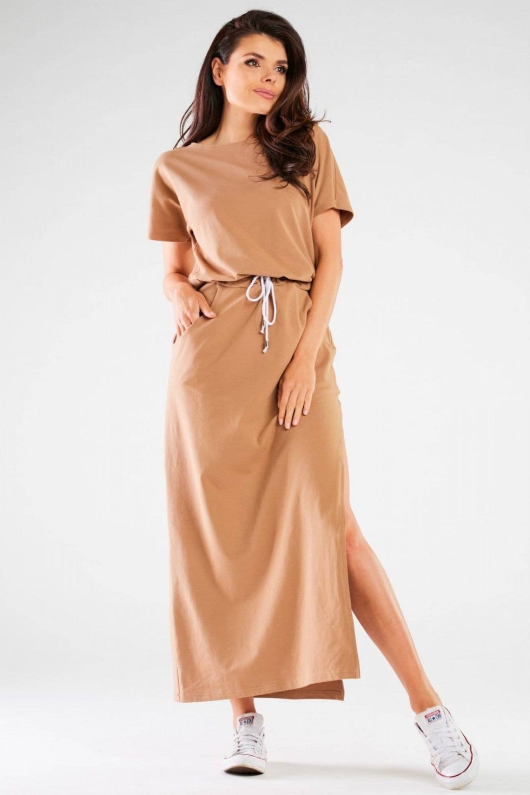 Love Lace Beige Polish Made Short Sleeve Summer Daydress