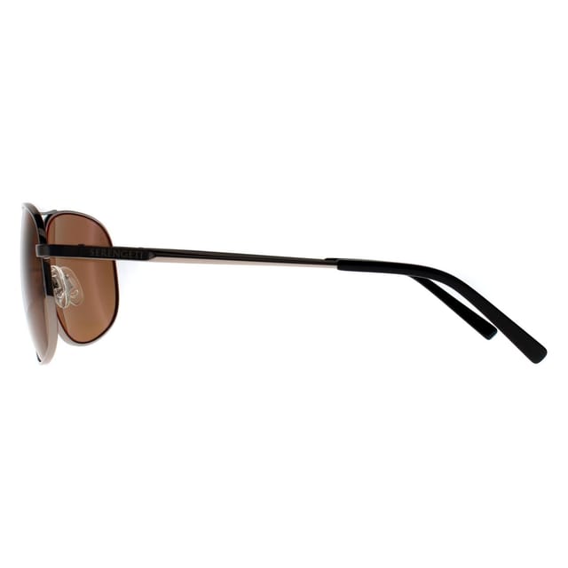 Serengeti Serengeti Men's Aviator Shiny Gunmetal Saturn Polarized Drivers Sassari 2.0 in Grey - 3