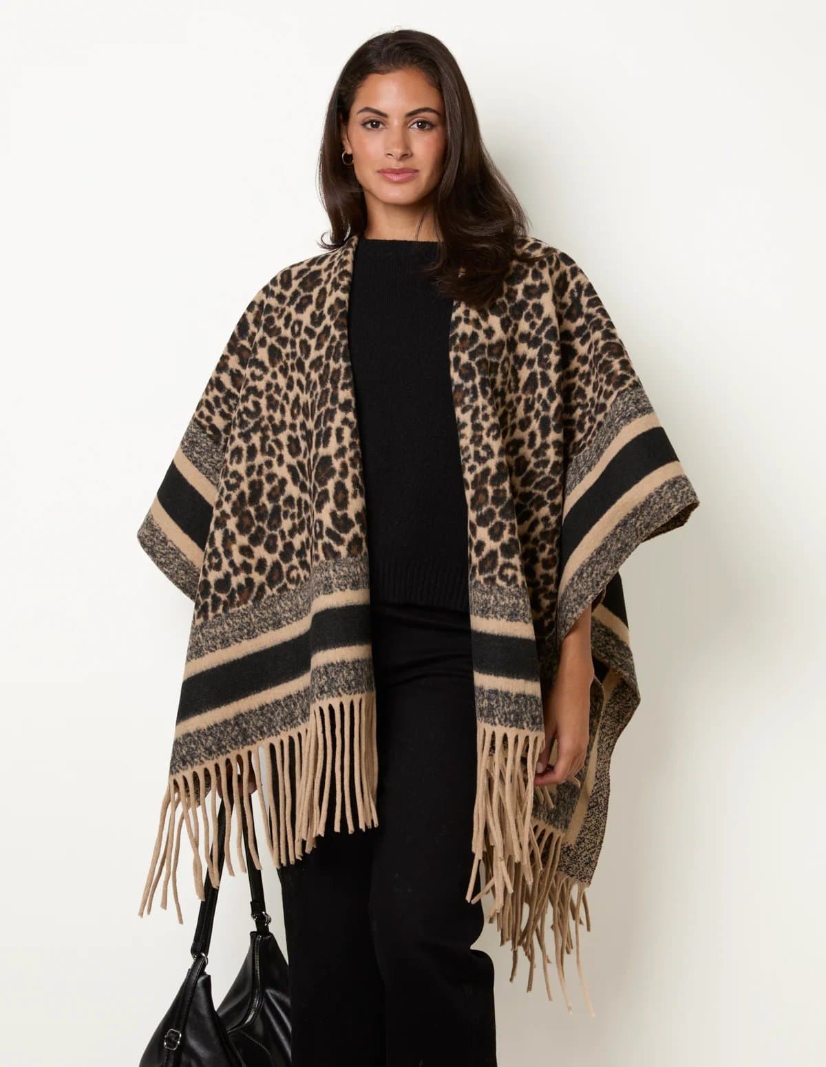 Blue Vanilla Animal Print Cape