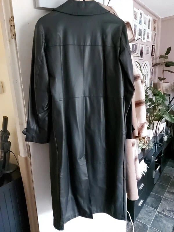 Urbancode Urbancode faux leather maxi coat UKS