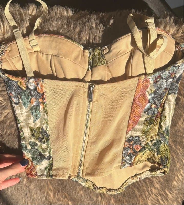 Bershka Floral corset top