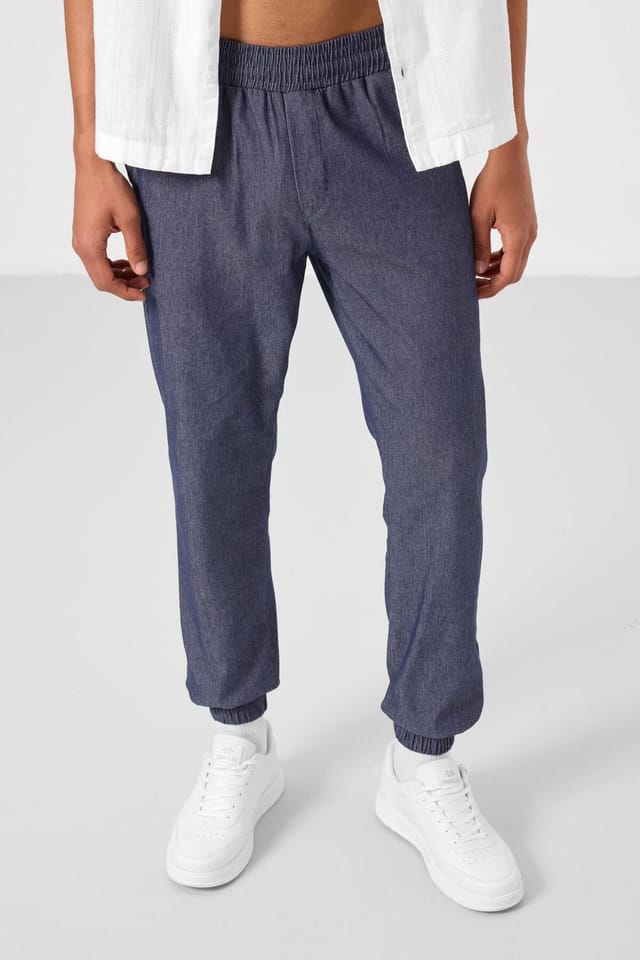 Tommy Life Tommy Life Men's Straight-Leg Pull-On Chinos in Navy - 2