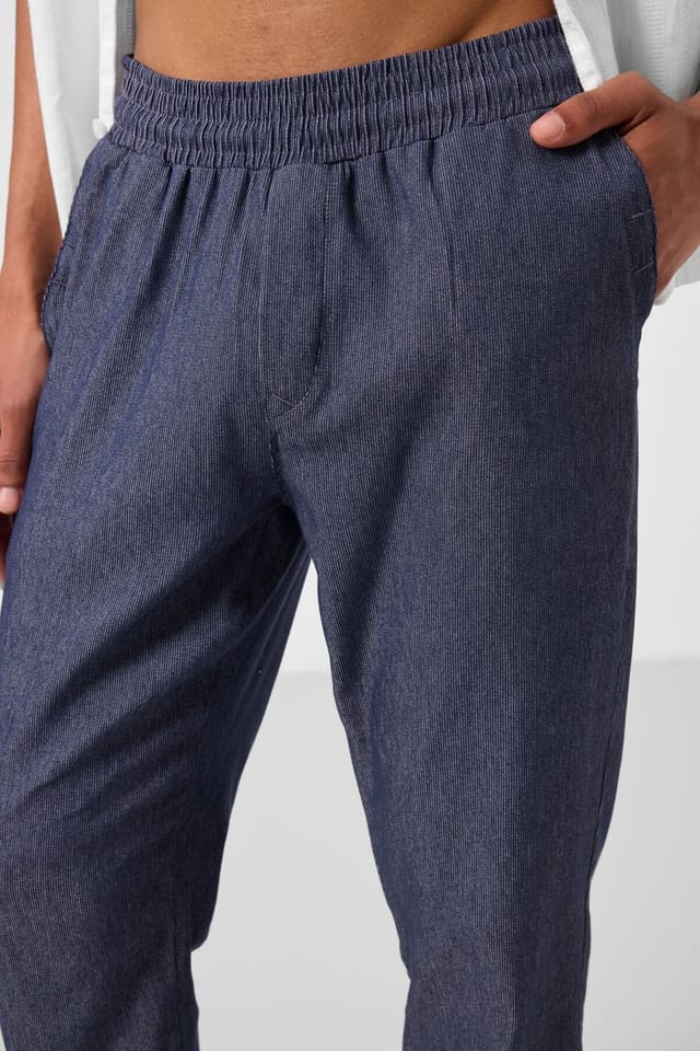 Tommy Life Tommy Life Men's Straight-Leg Pull-On Chinos in Navy - 3