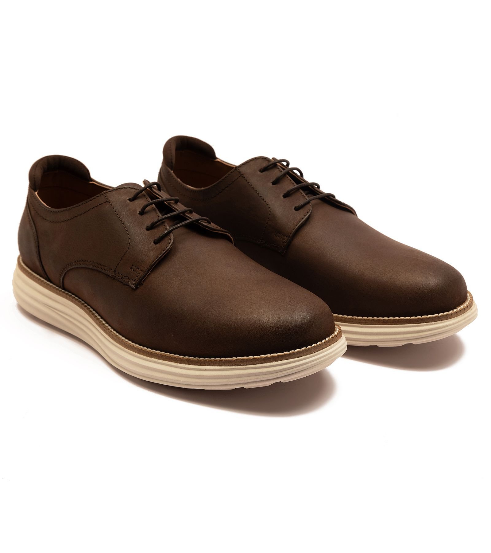 Thomas Crick Thomas Crick Men's 'SCOTT' Casual Lace-up Leather Trainer Shoe in Dark Brown - 3