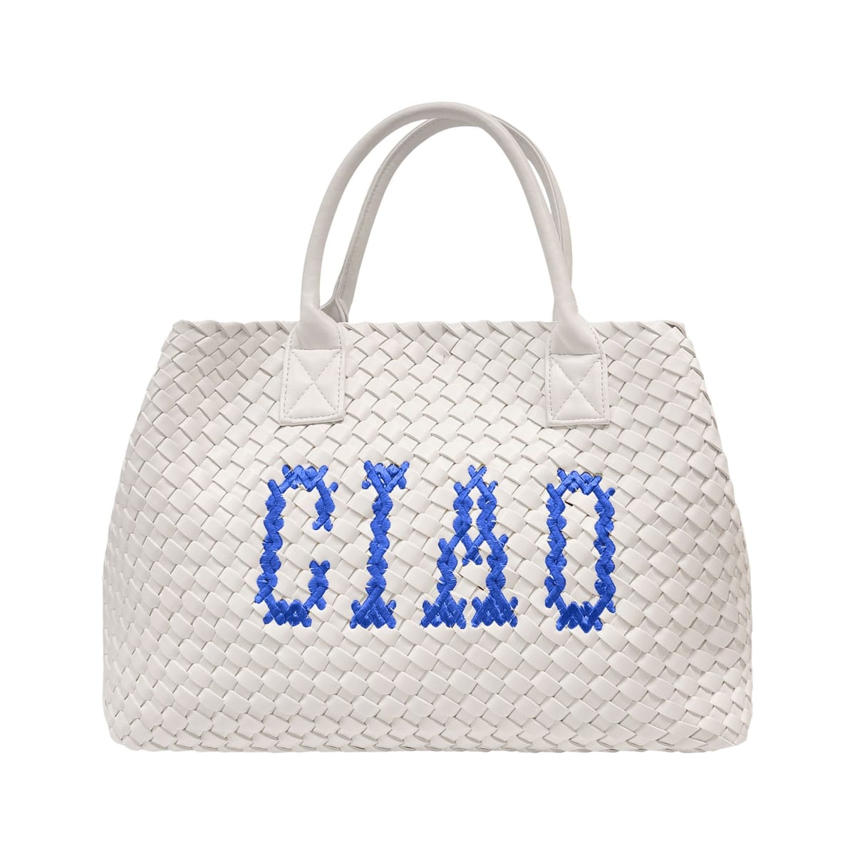 Lilly Loves Lilly Loves Women's White Woven CIAO Blue Bag - 1