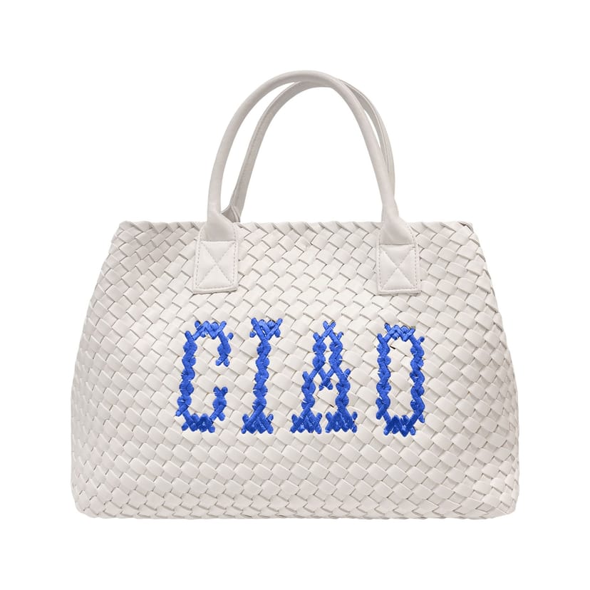 Lilly Loves Lilly Loves Women's White Woven CIAO Blue Bag - 1