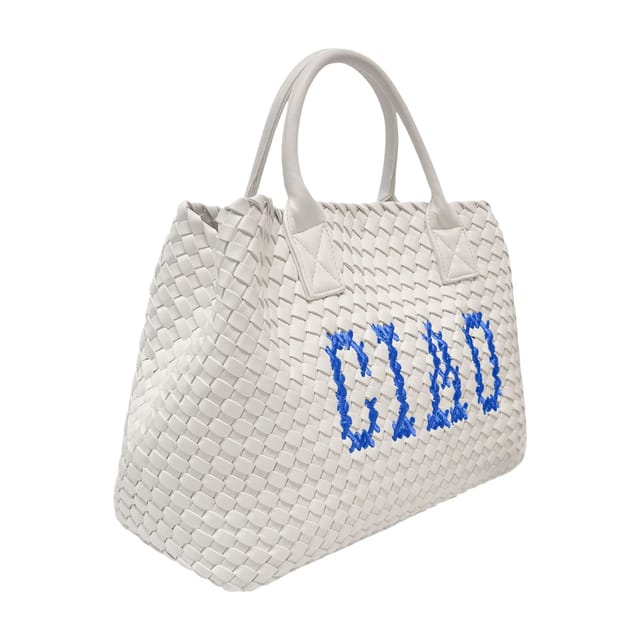 Lilly Loves Lilly Loves Women's White Woven CIAO Blue Bag - 2