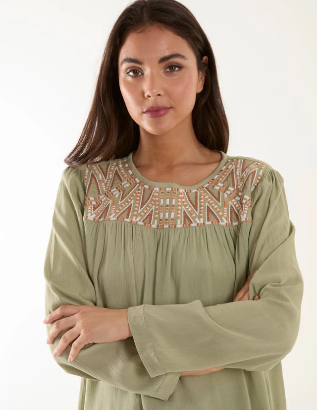 Blue Vanilla Embroidered Top - 3