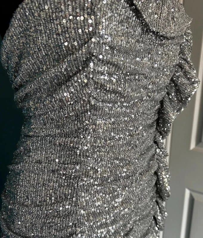Zara Size M, Zara Fully Sequinned Statement Bandeau Dress