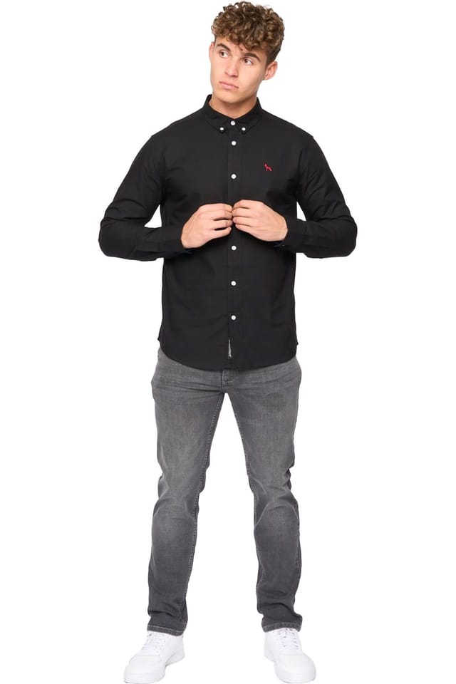 Bewley&Ritch Bewley&Ritch Men's Chatmen Oxford Slim Shirt in Black - 3