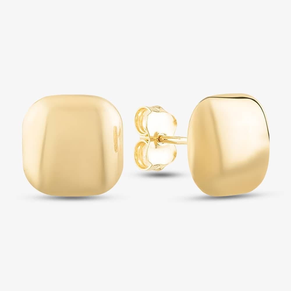 T.H.Baker T.H.Baker Gold Satin Brushed Stud Earrings