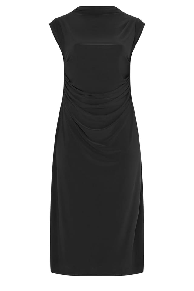 Yours Yours Women's Drape Maxi Dress in Black - 2