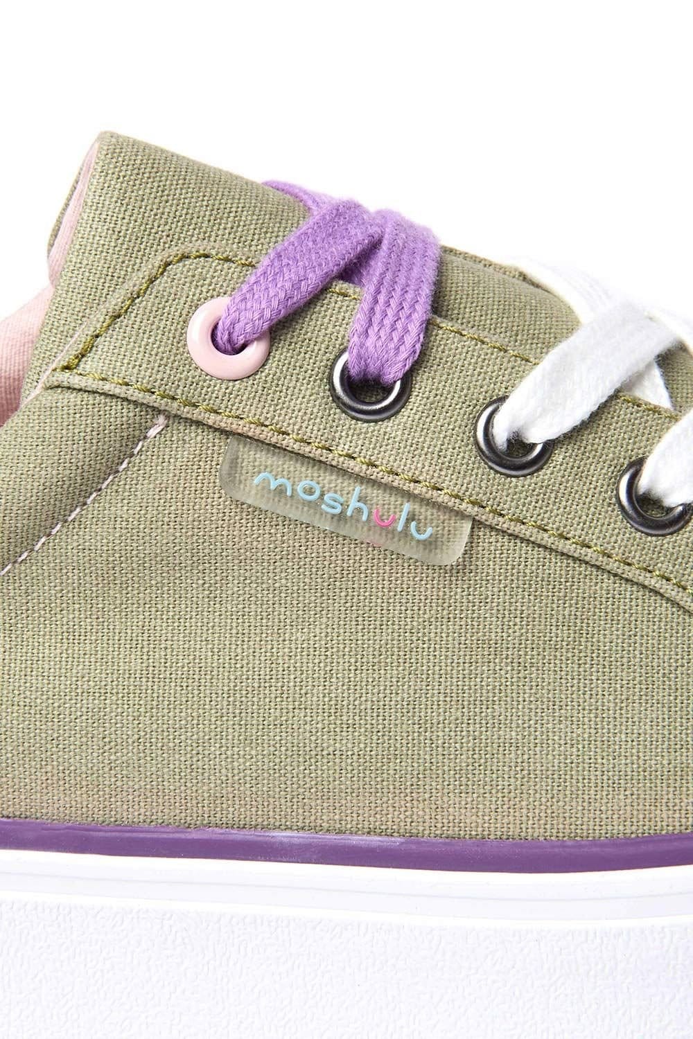 Moshulu Moshulu Women's 'Levan' Chunky Canvas Trainers in Pale Green - 4
