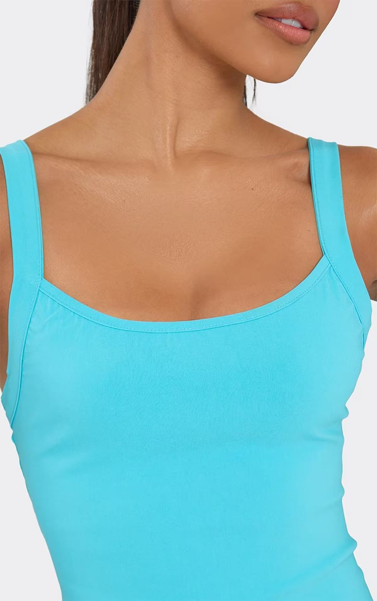 EGO Strappy Scoop Neck Mini Dress In Blue, Women's Size UK 6