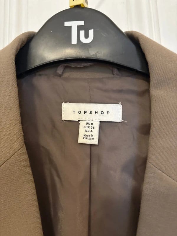 Topshop Brown Oversized Blazer
