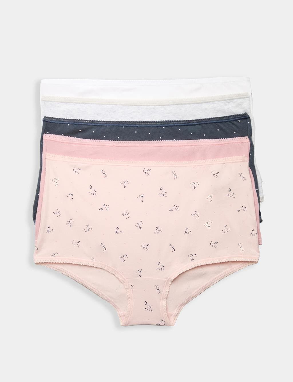 Marks & Spencer M&S 5pk Cotton Lycra® High Rise Shorts Nightshade