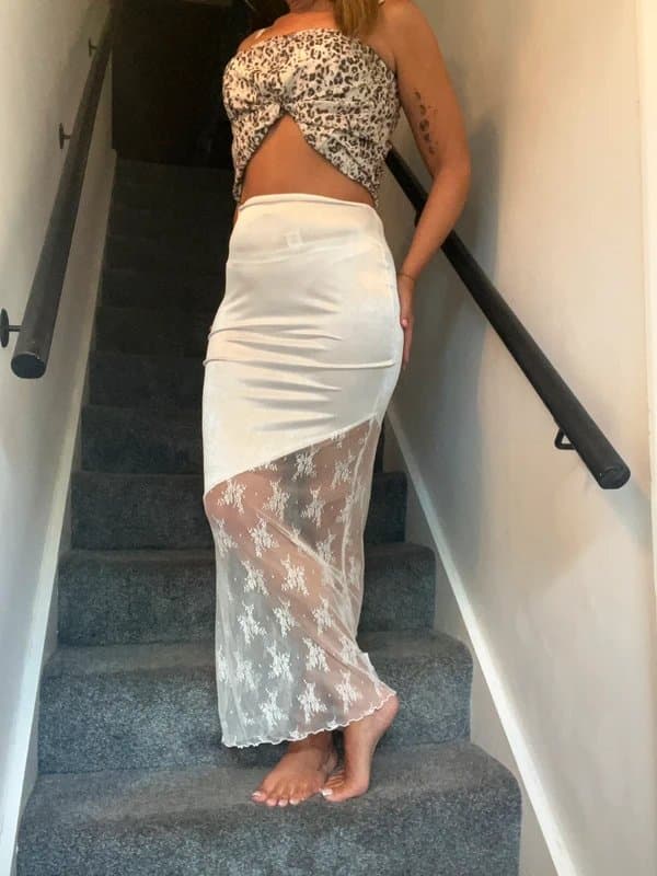 ASOS Design ASOS design satin and lace skirt