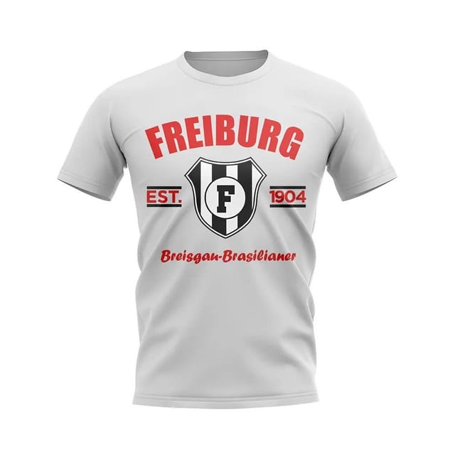 SC Freiburg SC Freiburg Men's Mens Freiburg Established Football T-Shirt in White - 2
