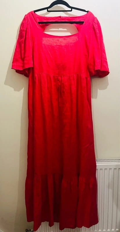 Phase Eight Phase Eight Emeline 100% Linen Maxi Dress Raspberry Pink BNWT | UK 16 - 1