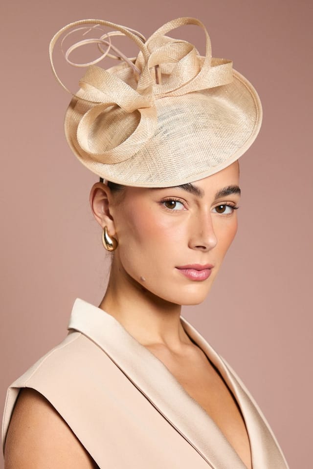 Coast Coast Women's Side Facing Structured Fascinator in Champagne - 2