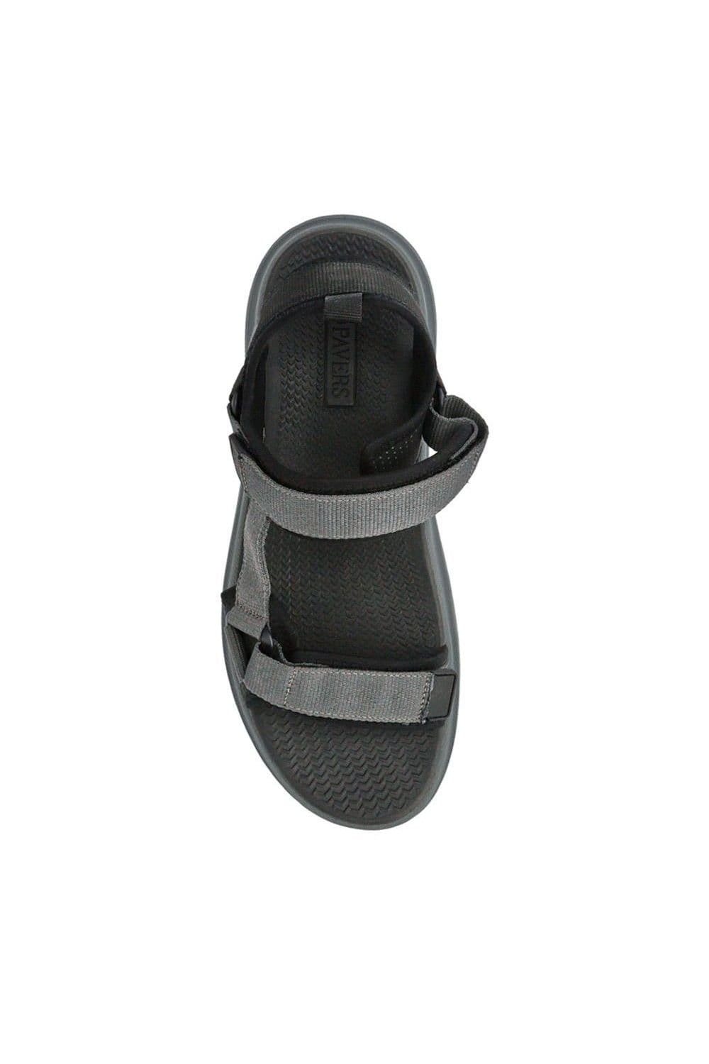 Pavers Pavers Men's Touch-Fastening Casual Sandals in Grey - 4
