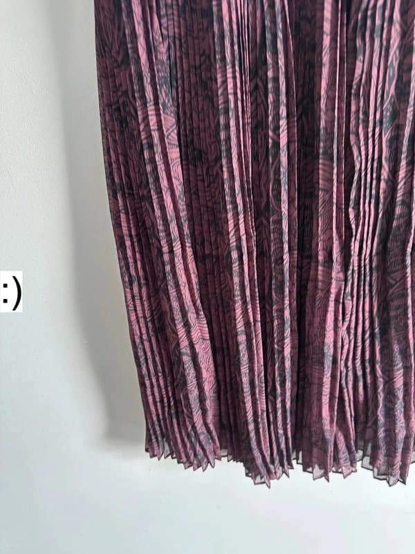 Ted Baker Ted baker 6 dress midi chiffon new bnwt plum burgundy black floral ruffles