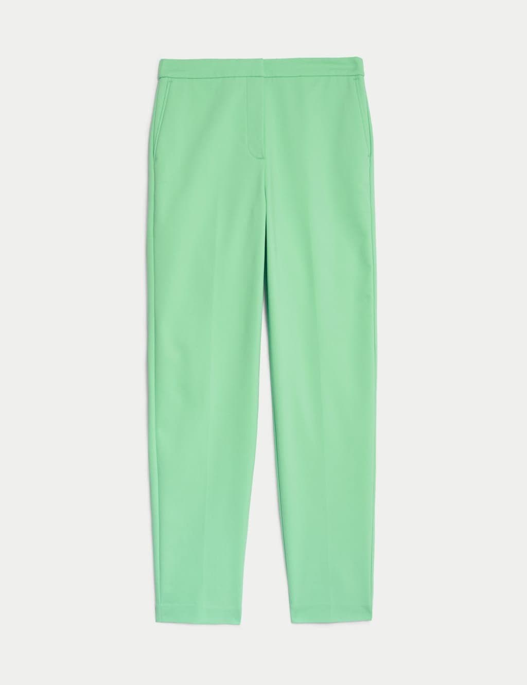Marks & Spencer M&S Leaf Green Cotton Blend Slim Fit Trousers