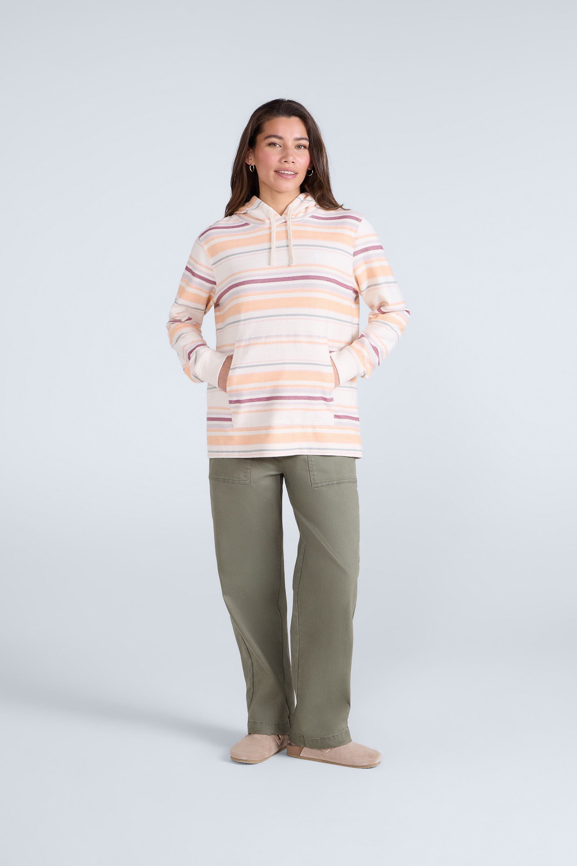 Animal Animal Women's 'Lila' Cotton Beach Hoodie Casual Adjustable Lightweight Sweatshirt in Light Pink - 3