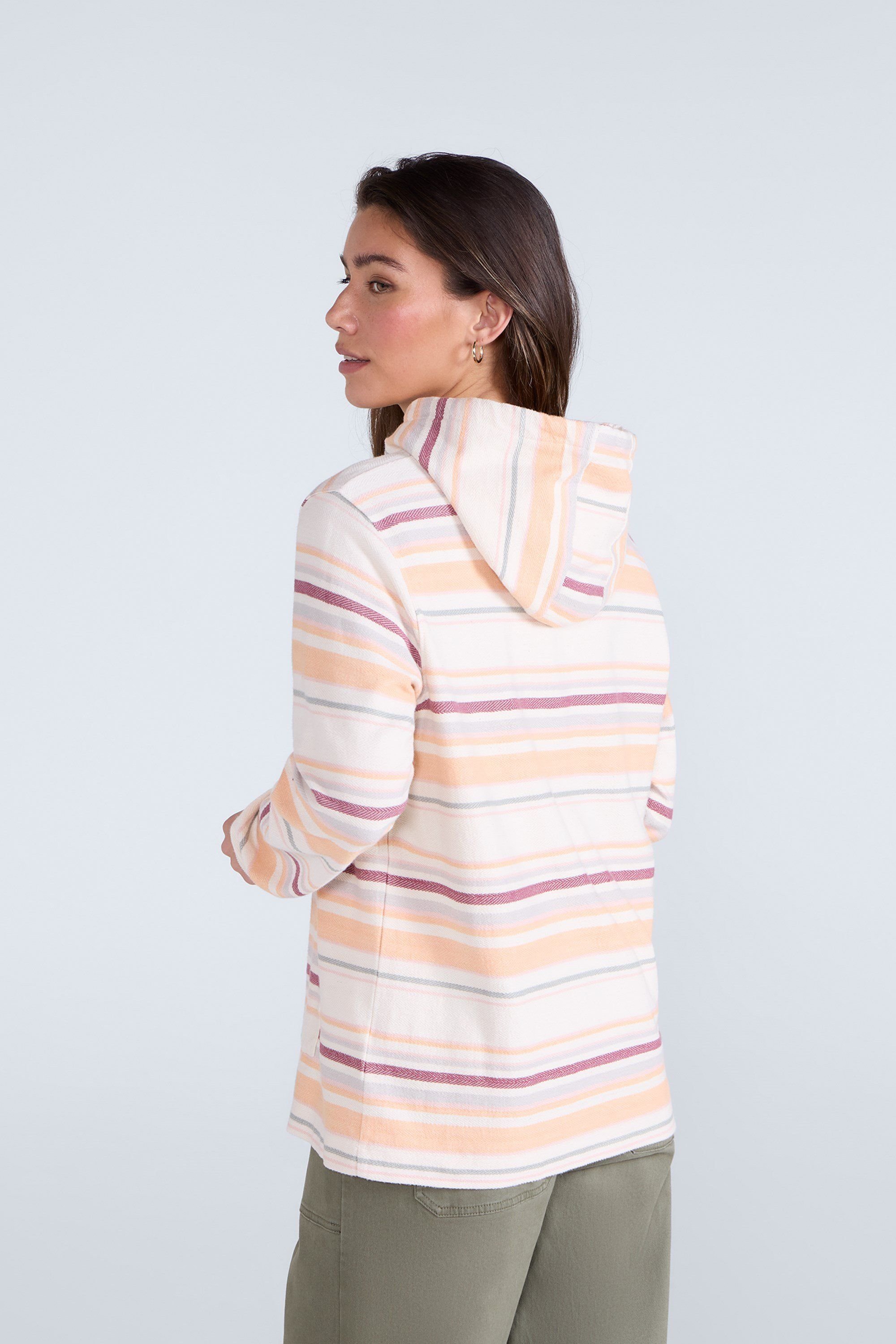 Animal Animal Women's 'Lila' Cotton Beach Hoodie Casual Adjustable Lightweight Sweatshirt in Light Pink - 4