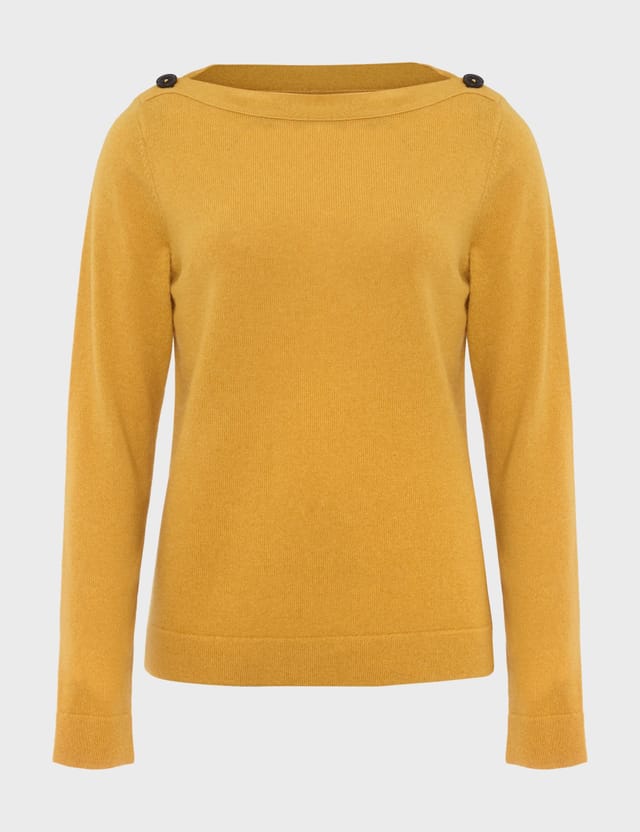 Hobbs London Hobbs London Women's Brinley Boat Neck Jumper in Mustard - 2