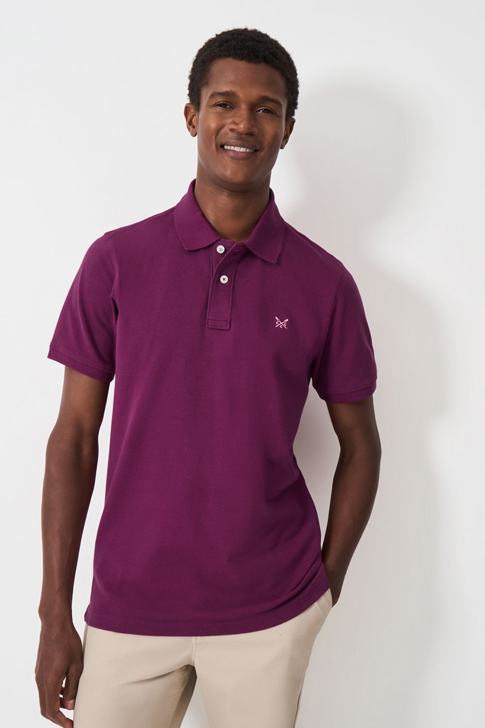 Crew Clothing Crew Clothing Men's Classic Pique Polo Purple - 2