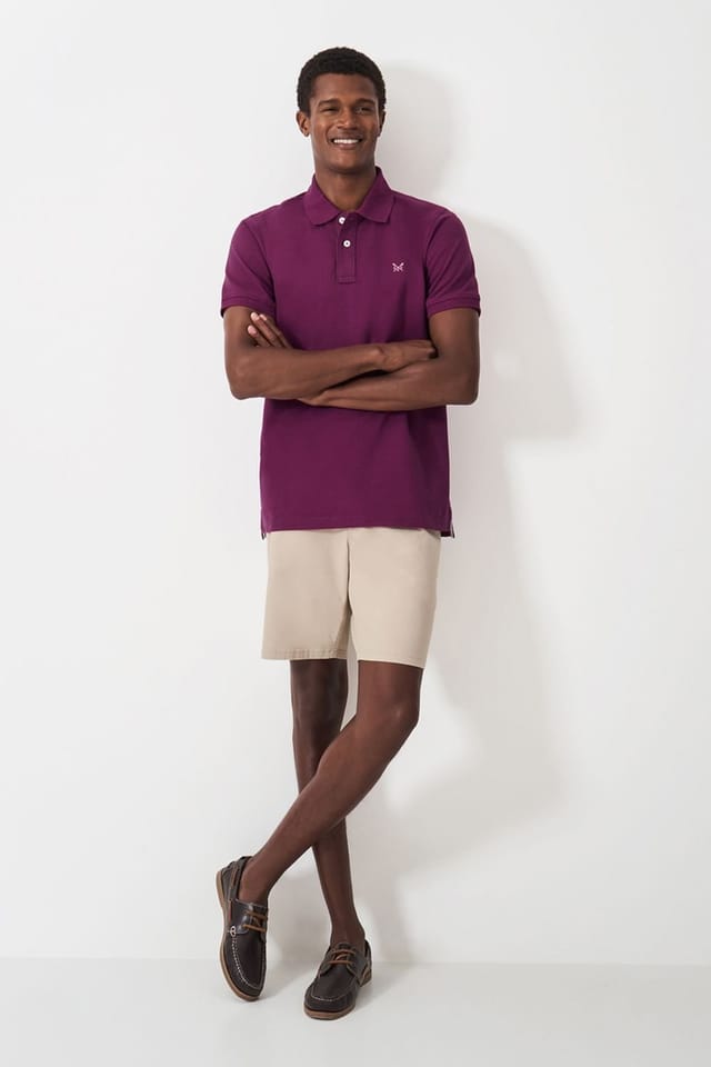 Crew Clothing Crew Clothing Men's Classic Pique Polo Purple - 2