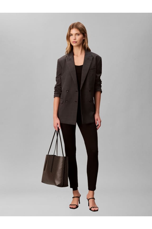 Calvin Klein Calvin Klein Women's Emblem Aop Tote With Pouch Dark Brown Aop - 3