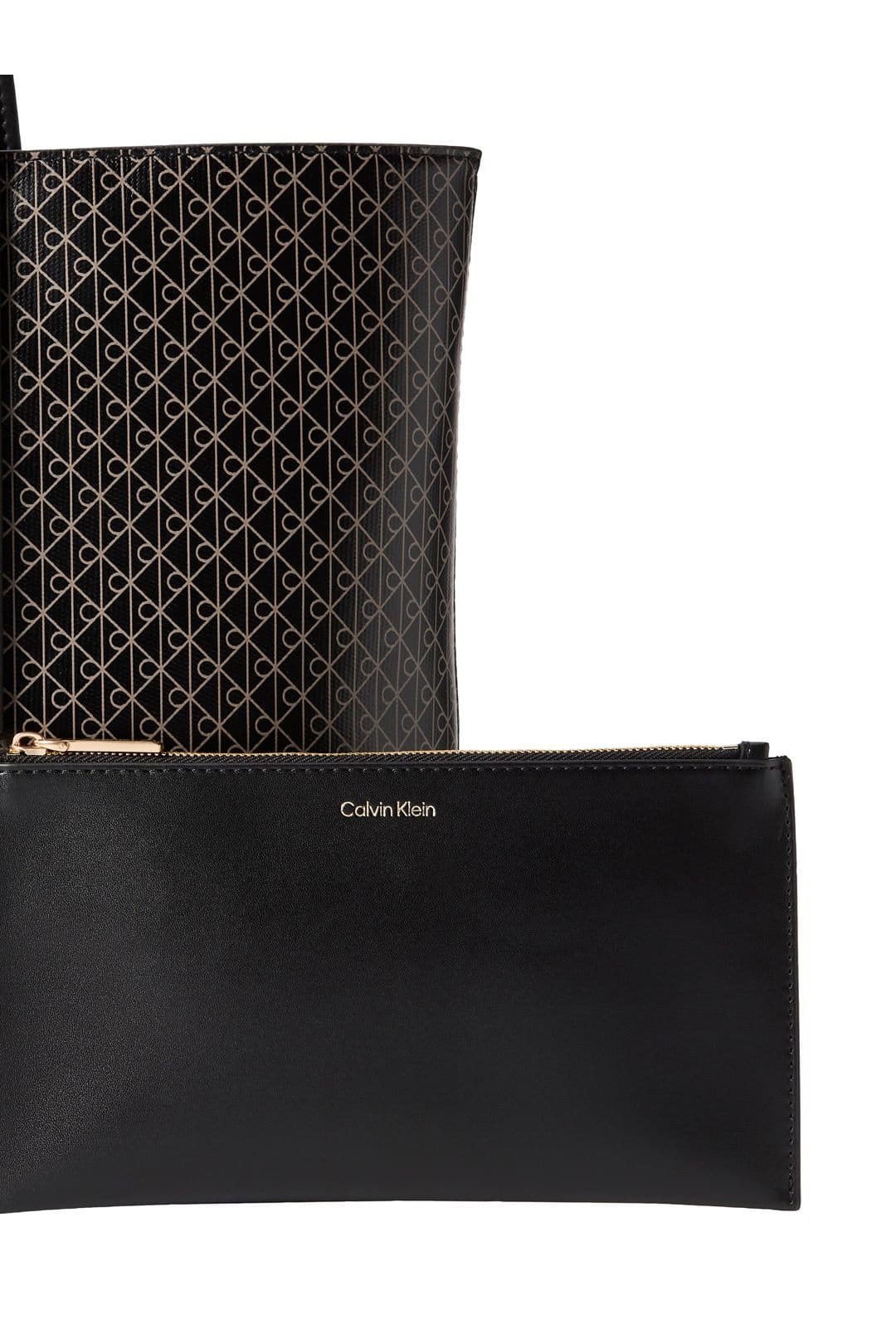 Calvin Klein Calvin Klein Women's Emblem Aop Tote With Pouch Dark Brown Aop - 4