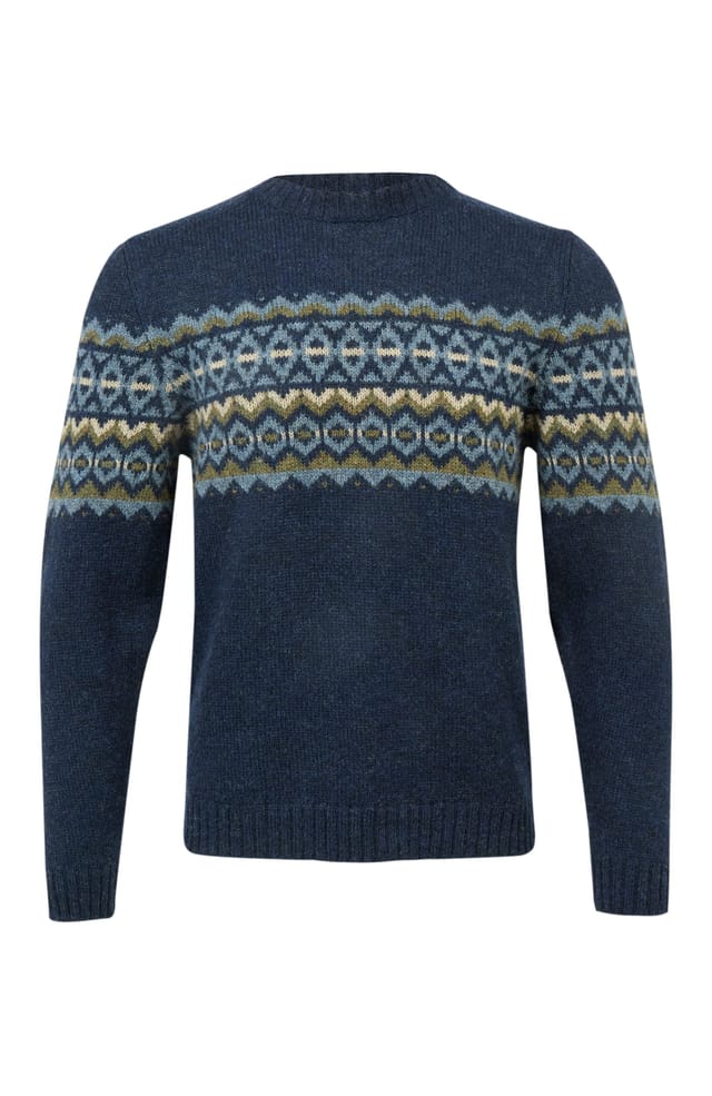 Celtic & Co Celtic & Co Men's Fair Isle Sweater in Mid Navy - 2