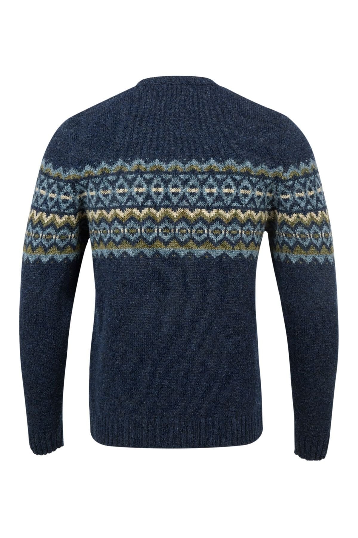 Celtic & Co Celtic & Co Men's Fair Isle Sweater in Mid Navy - 4