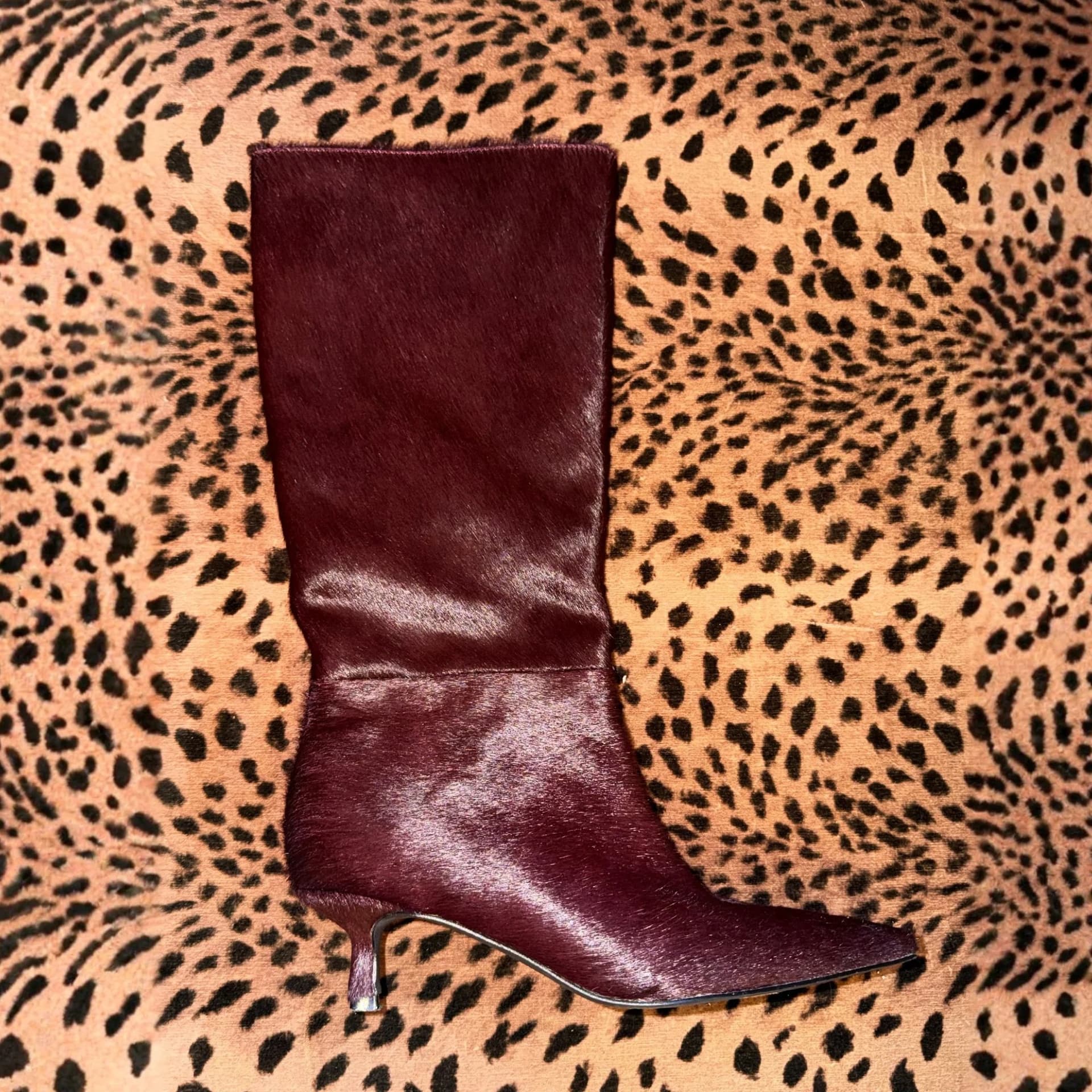 Never Fully Dressed Burgundy Pony Boot