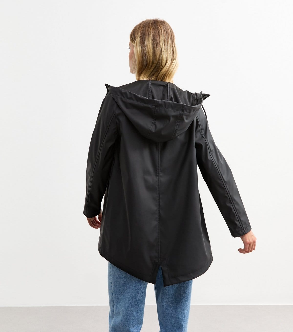 New Look Women's Black Unlined Shower Resistant Rain Coat New Look - 4
