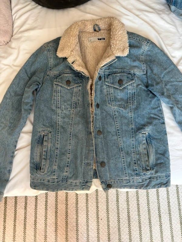 Topshop Fur lined denim jacket