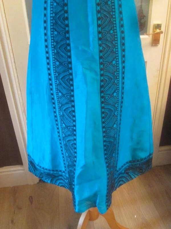 Monsoon Monsoon size 8 6 ? linen silk blend lined summer Midi Dress Great condition