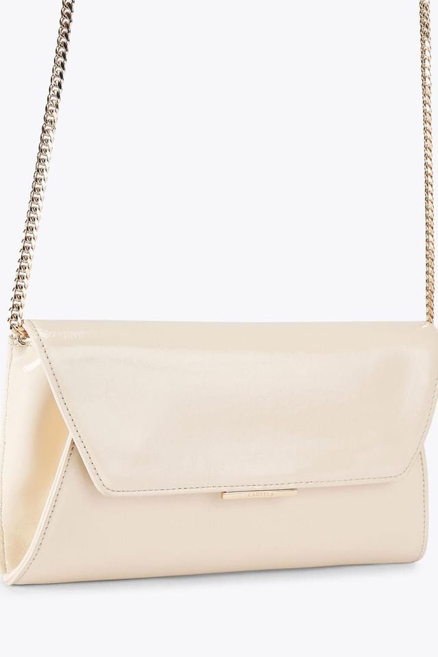 Carvela Carvela Women's 'Spirit Clutch' Patent Bag in Cream - 2