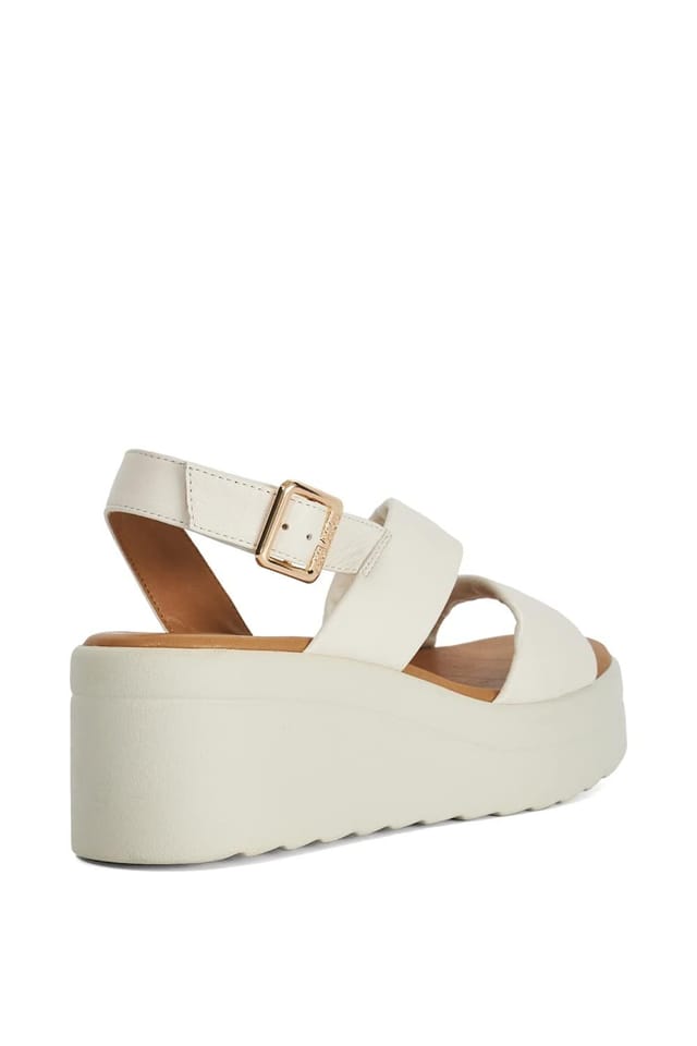 Dune London Dune London Women's 'Karing' Leather Wedges in White - 3