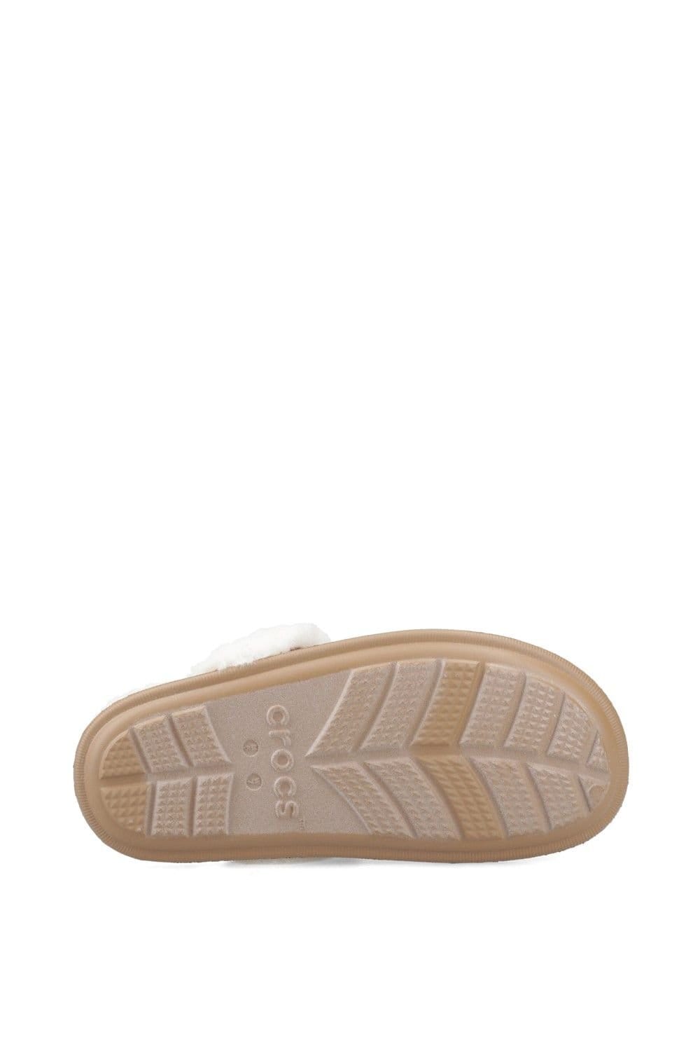 Crocs Crocs Men's Classic Fuzz Scuff in Light Brown - 4