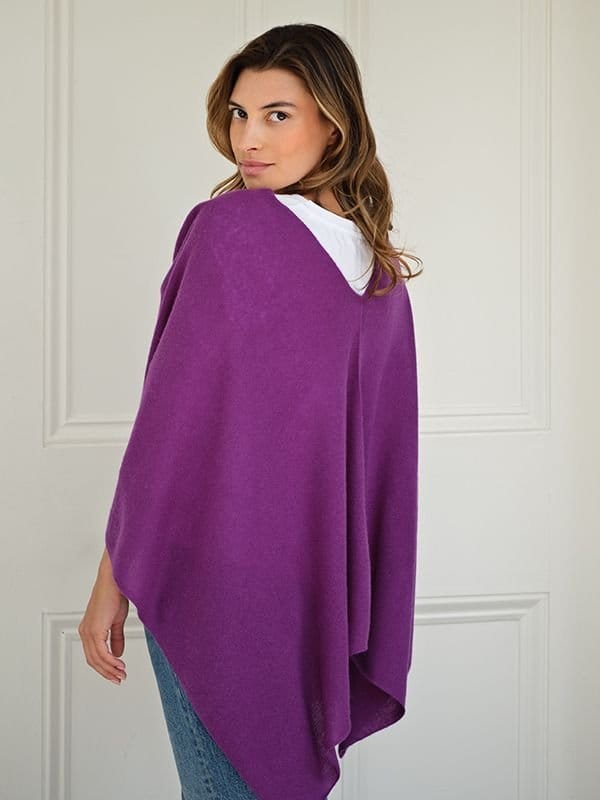 Cove Cove Women's Lucy 4-way Cashmere Poncho in Purple - 2