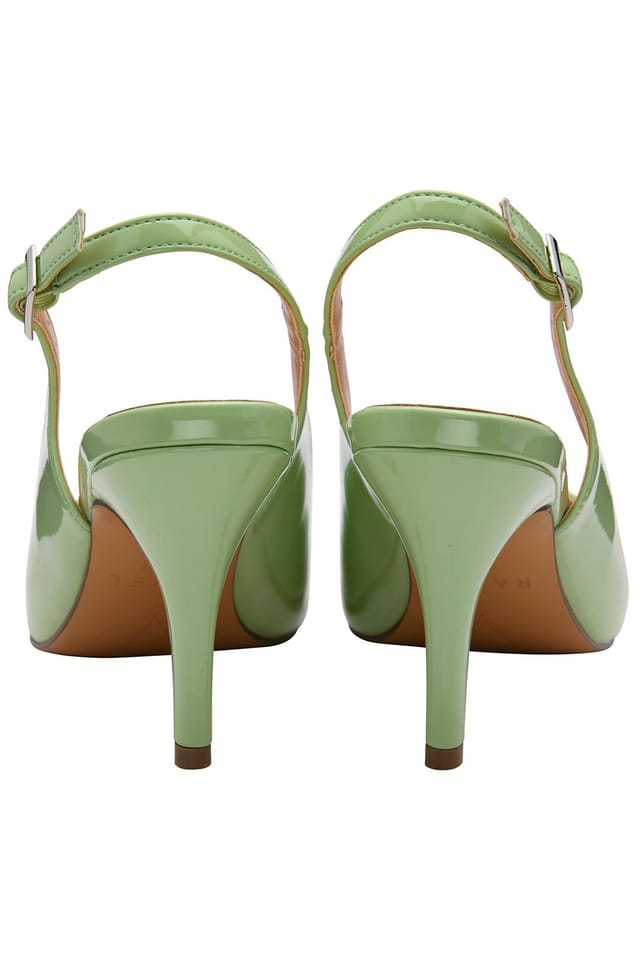 Ravel Ravel Women's Pastel Lime Patent 'Kavan' Slingback Court Shoes - 3