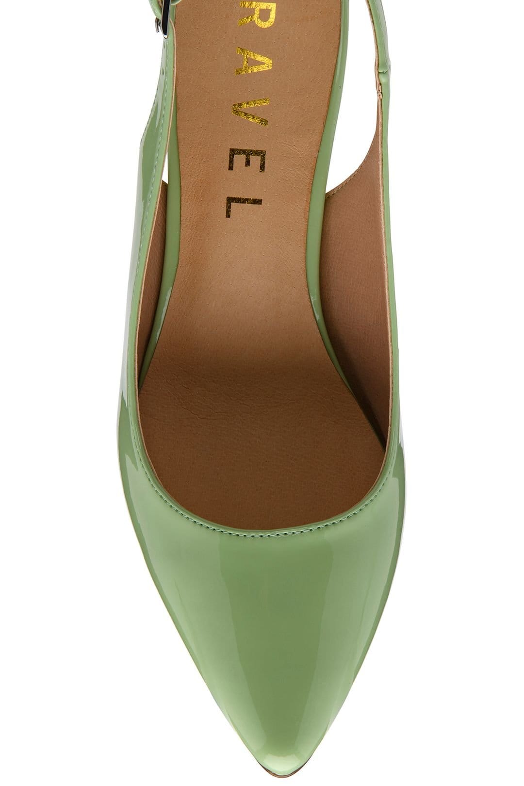 Ravel Ravel Women's Pastel Lime Patent 'Kavan' Slingback Court Shoes - 4